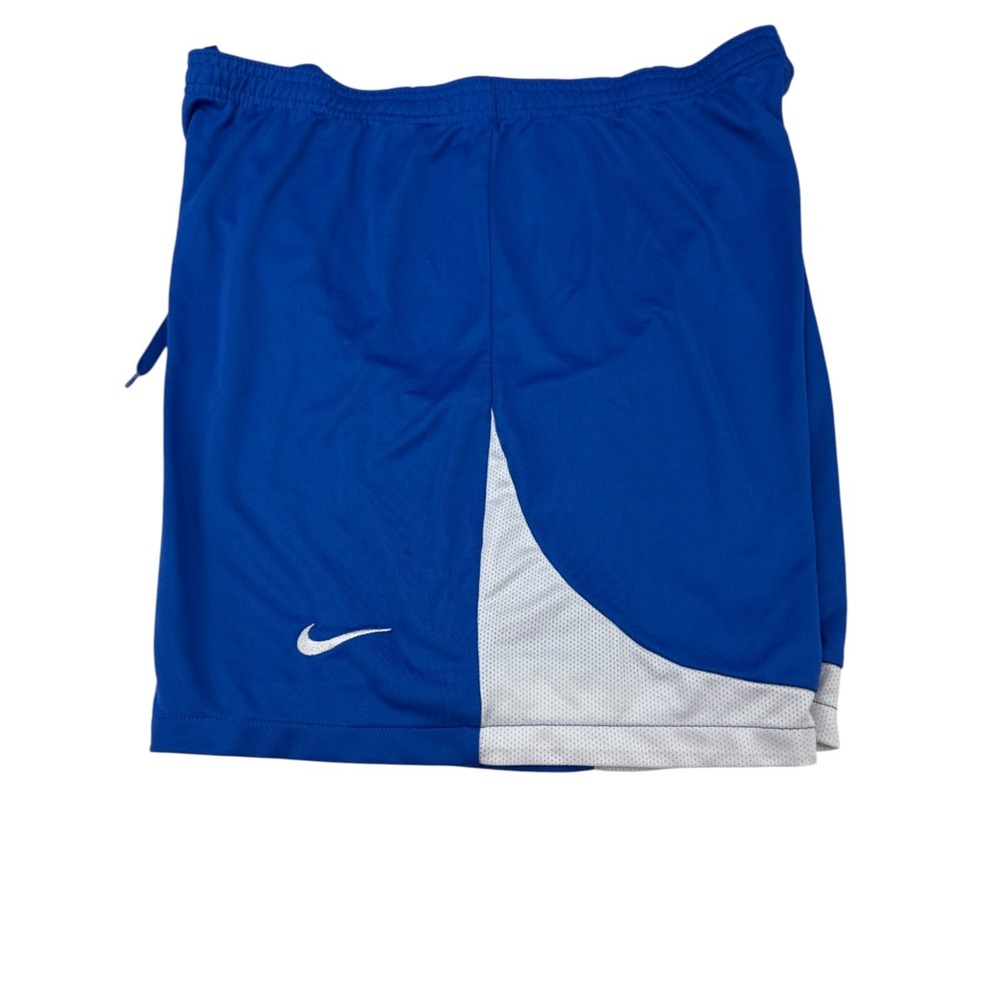 Nike Dri Fit Shorts Sportswear Embroidered Swoosh Blue White Men's XXL - Picture 2 of 6